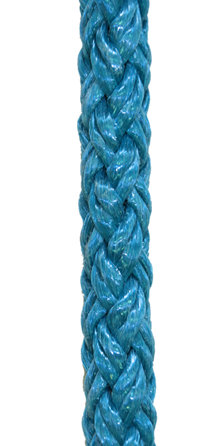 Liny oraz sznury z polipropylenu - plecione - niebieski / 8 mm