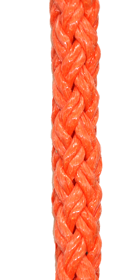 Liny oraz sznury z polipropylenu - plecione - pomarańczowy / 16 mm