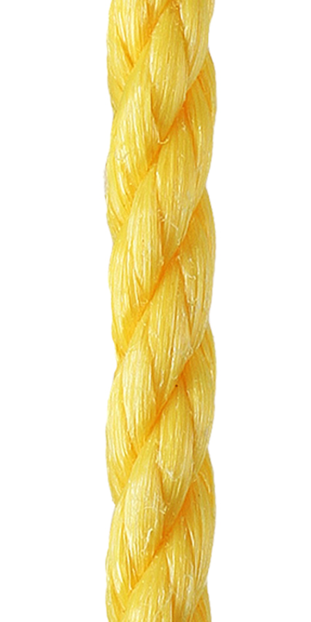 Liny oraz sznury z polipropylenu - staczane - żółty / 8 mm