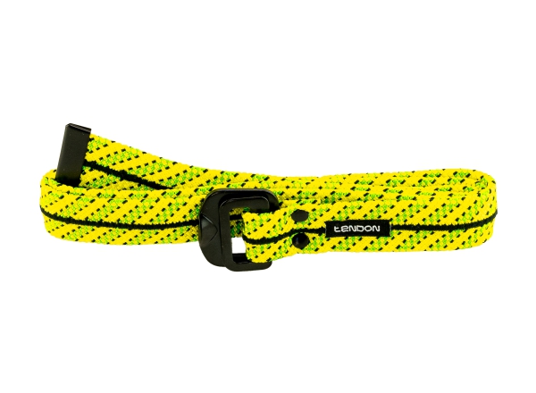 TENDON pasek z oplotu - zielony żółty